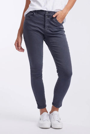 ITALIAN STAR Emma Stretch Jeans - Coal JEANS - Zabecca Living