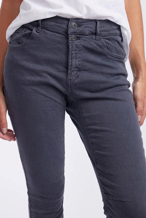 ITALIAN STAR Emma Stretch Jeans - Coal JEANS - Zabecca Living