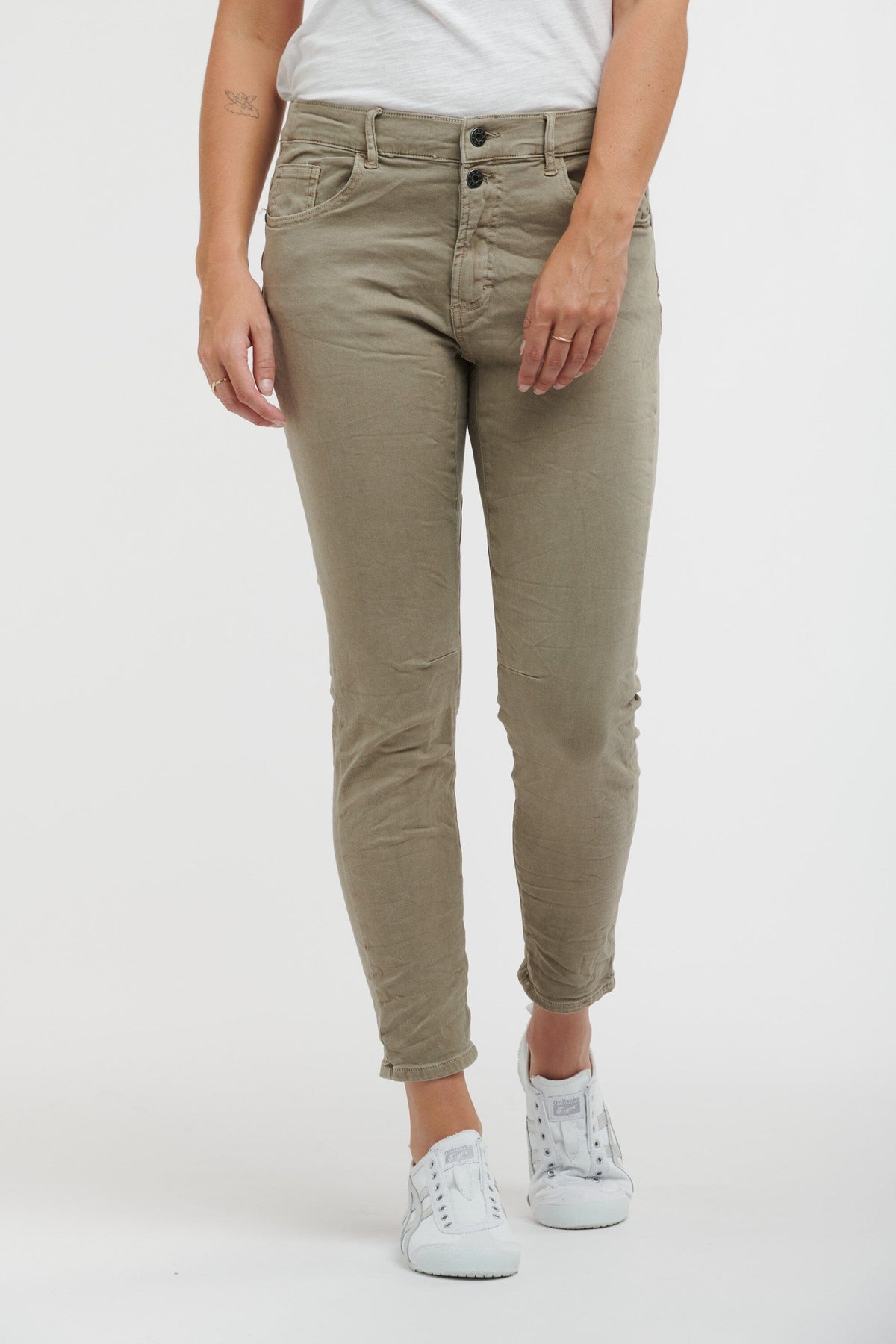 ITALIAN STAR Emma Stretch Jeans - Elk JEANS - Zabecca Living