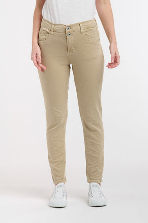 ITALIAN STAR Emma Stretch Jeans - Light Clay JEANS - Zabecca Living