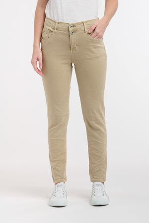 ITALIAN STAR Emma Stretch Jeans - Light Clay JEANS - Zabecca Living