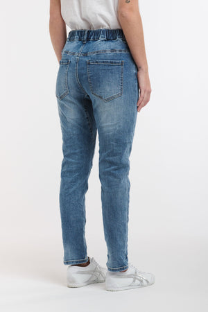 ITALIAN STAR Emma Stretch Jeans - Light Wash Denim JEANS - Zabecca Living