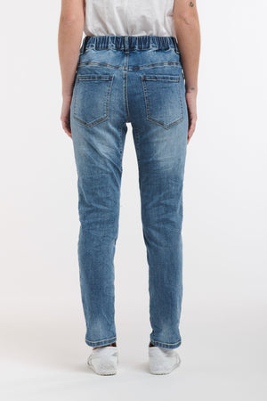 ITALIAN STAR Emma Stretch Jeans - Light Wash Denim JEANS - Zabecca Living