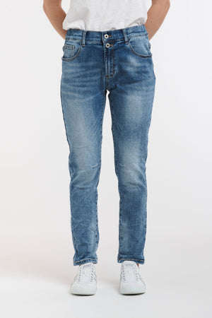 ITALIAN STAR Emma Stretch Jeans - Light Wash Denim JEANS - Zabecca Living