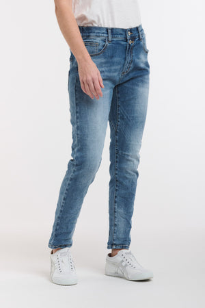 ITALIAN STAR Emma Stretch Jeans - Light Wash Denim JEANS - Zabecca Living