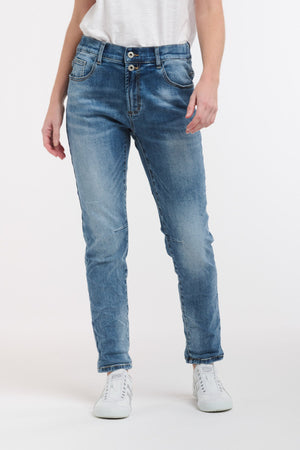 ITALIAN STAR Emma Stretch Jeans - Light Wash Denim JEANS - Zabecca Living