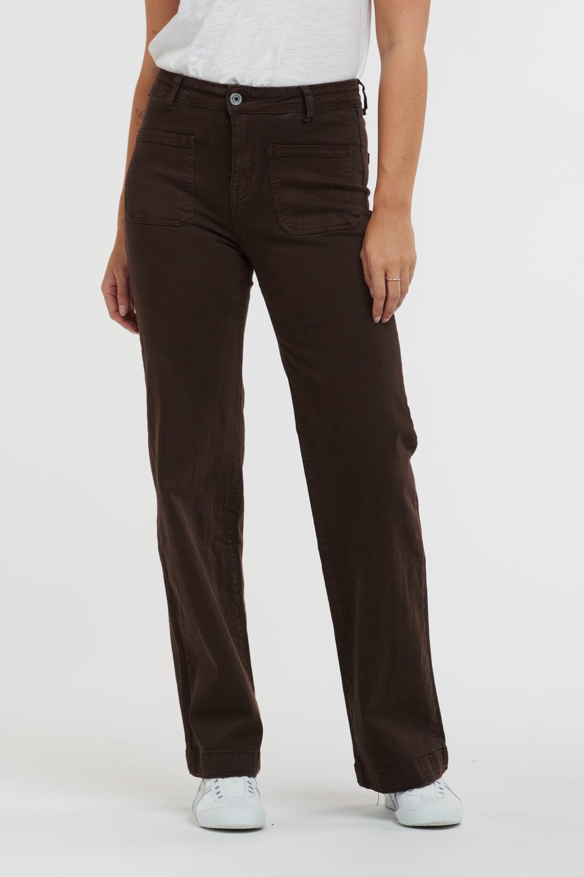 ITALIAN STAR Macey Jeans - Chocolate JEANS - Zabecca Living