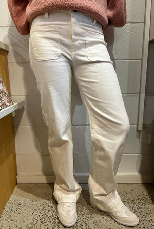 ITALIAN STAR Macey Jeans - White JEANS - Zabecca Living