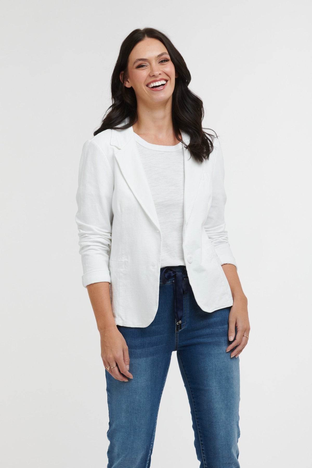 ITALIAN STAR Maha Blazer - White Jackets + Coats - Zabecca Living