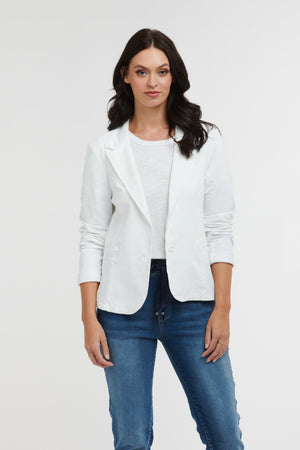 ITALIAN STAR Maha Blazer - White Jackets + Coats - Zabecca Living
