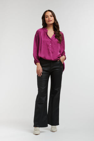 ITALIAN STAR Shirley Coated Jeans - Black JEANS - Zabecca Living