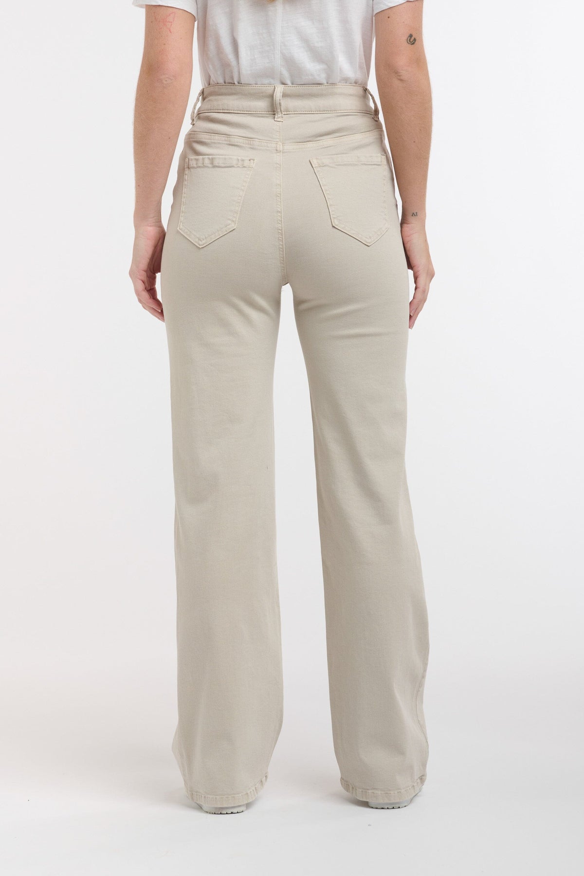ITALIAN STAR Shirley Jeans - Beige JEANS - Zabecca Living