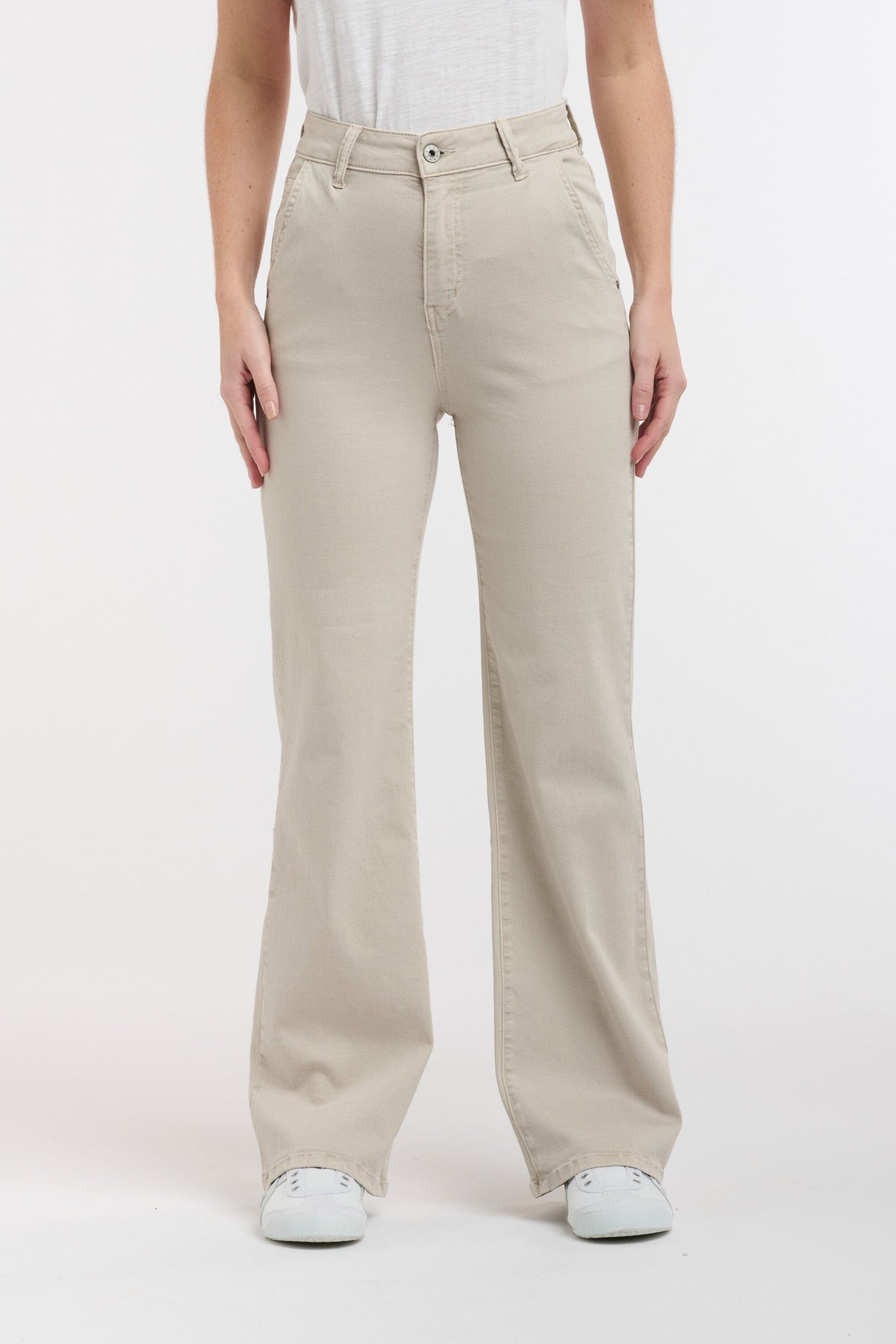ITALIAN STAR Shirley Jeans - Beige JEANS - Zabecca Living