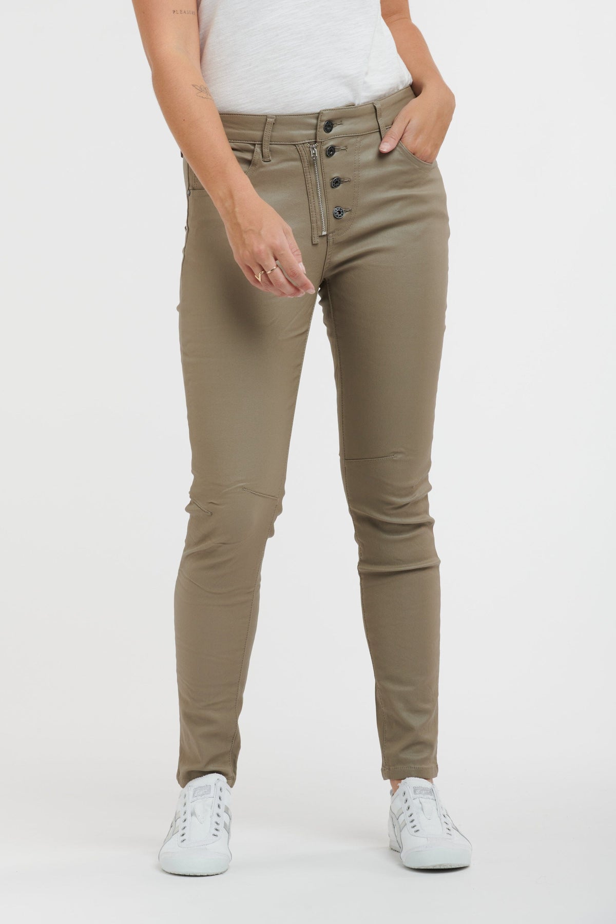 ITALIAN STAR Stevie Jeans - Beige JEANS - Zabecca Living