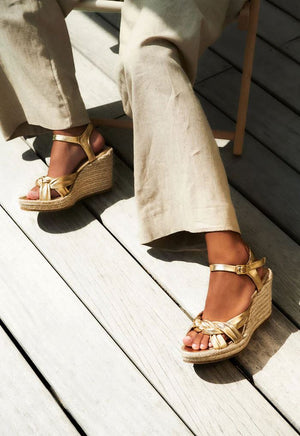 IVYLEE COPENHAGEN Melissa Sandal - Metallic Gold SANDAL - Zabecca Living