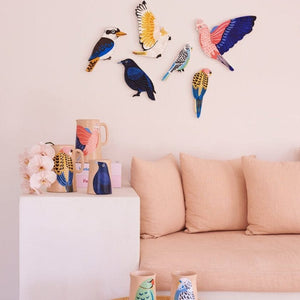 JONES & CO Aerial Blue Budgie Vase VASE - Zabecca Living