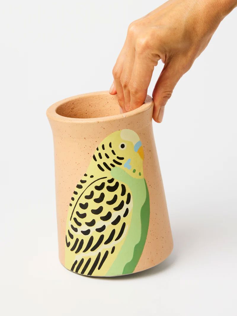 JONES &amp; CO Aerial Green Budgie Vase VASE - Zabecca Living