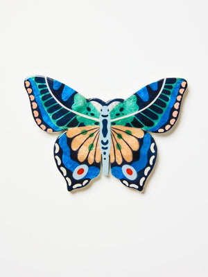 JONES & CO Canopy Butterfly Blue Green Wall Art WALL ART - Zabecca Living