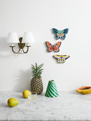 JONES & CO Canopy Butterfly Blue Green Wall Art WALL ART - Zabecca Living
