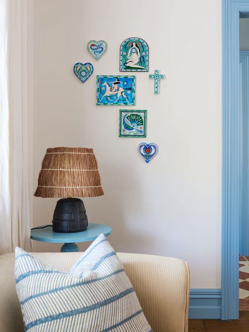 JONES &amp; CO Fable Blue Cross WALL ART - Zabecca Living