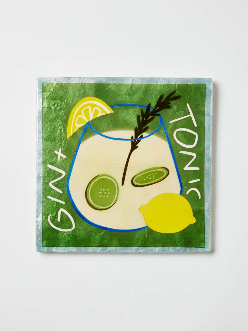 JONES & CO Happy Hour Gin Tile WALL ART - Zabecca Living