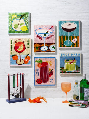JONES & CO Happy Hour Marg Tile WALL ART - Zabecca Living