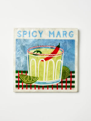 JONES & CO Happy Hour Marg Tile WALL ART - Zabecca Living