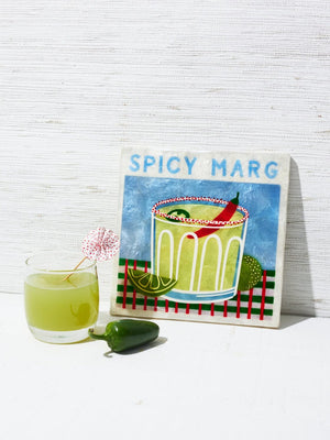 JONES & CO Happy Hour Marg Tile WALL ART - Zabecca Living