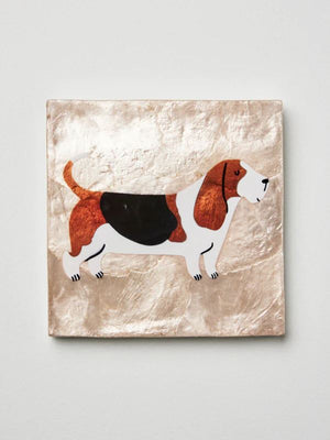 JONES & CO Pup Beagle Tile WALL ART - Zabecca Living