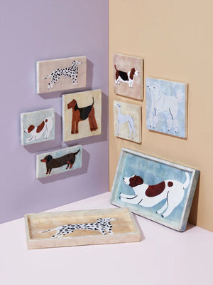 JONES & CO Pup Jack Russell Terrier Tile WALL ART - Zabecca Living