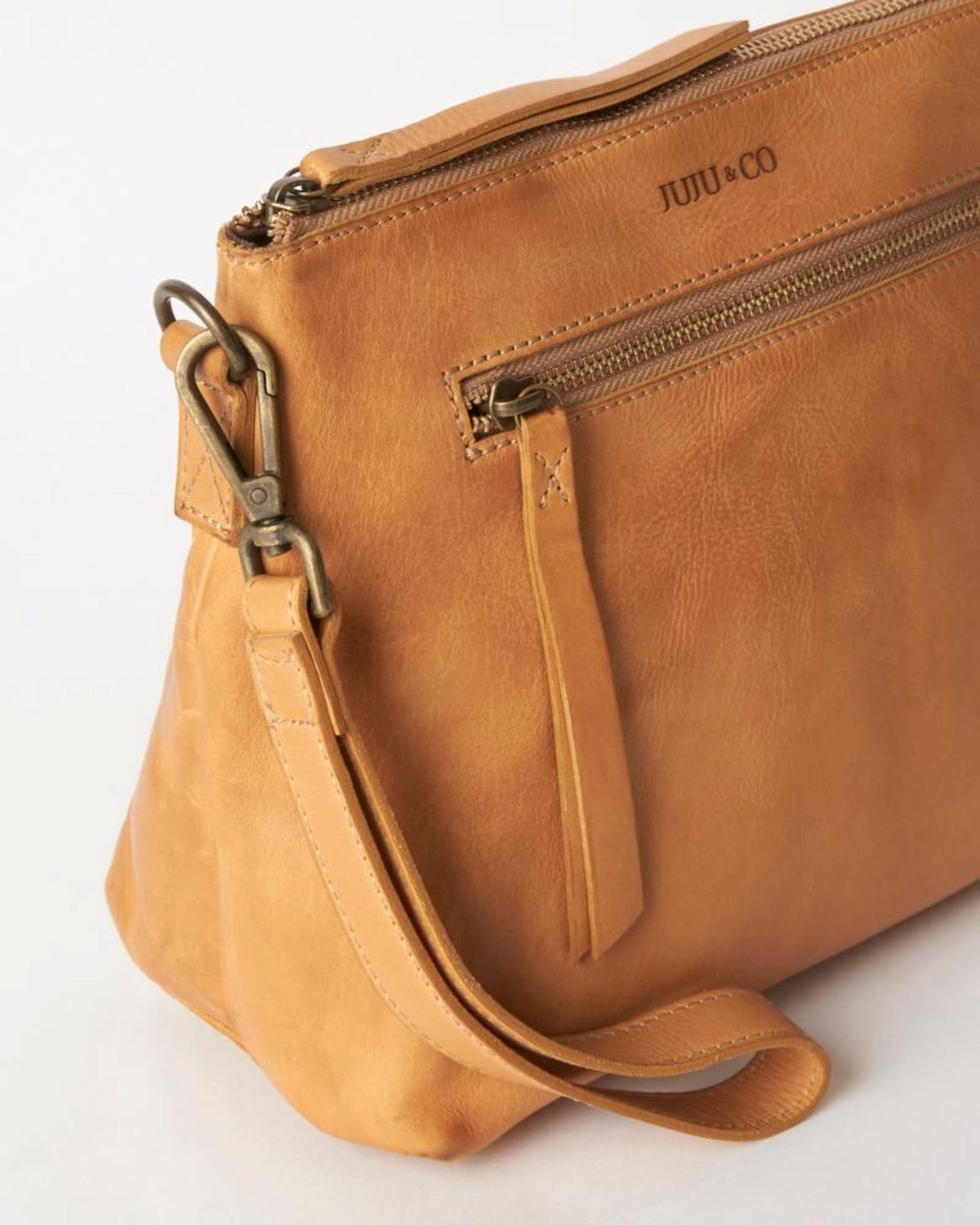 JUJU & CO Large Essential Pouch Bag - Tan HANDBAG - Zabecca Living