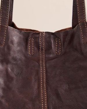 JUJU & CO Tumbled Baby Unlined Tote - Chocolate HANDBAG - Zabecca Living