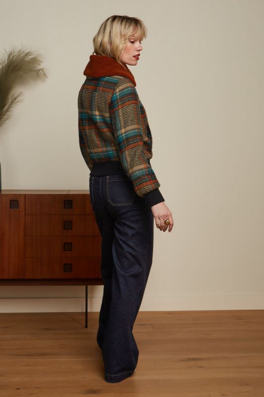 KING LOUIE Arizona Jacket Fitz Check - Black Jacket - Zabecca Living