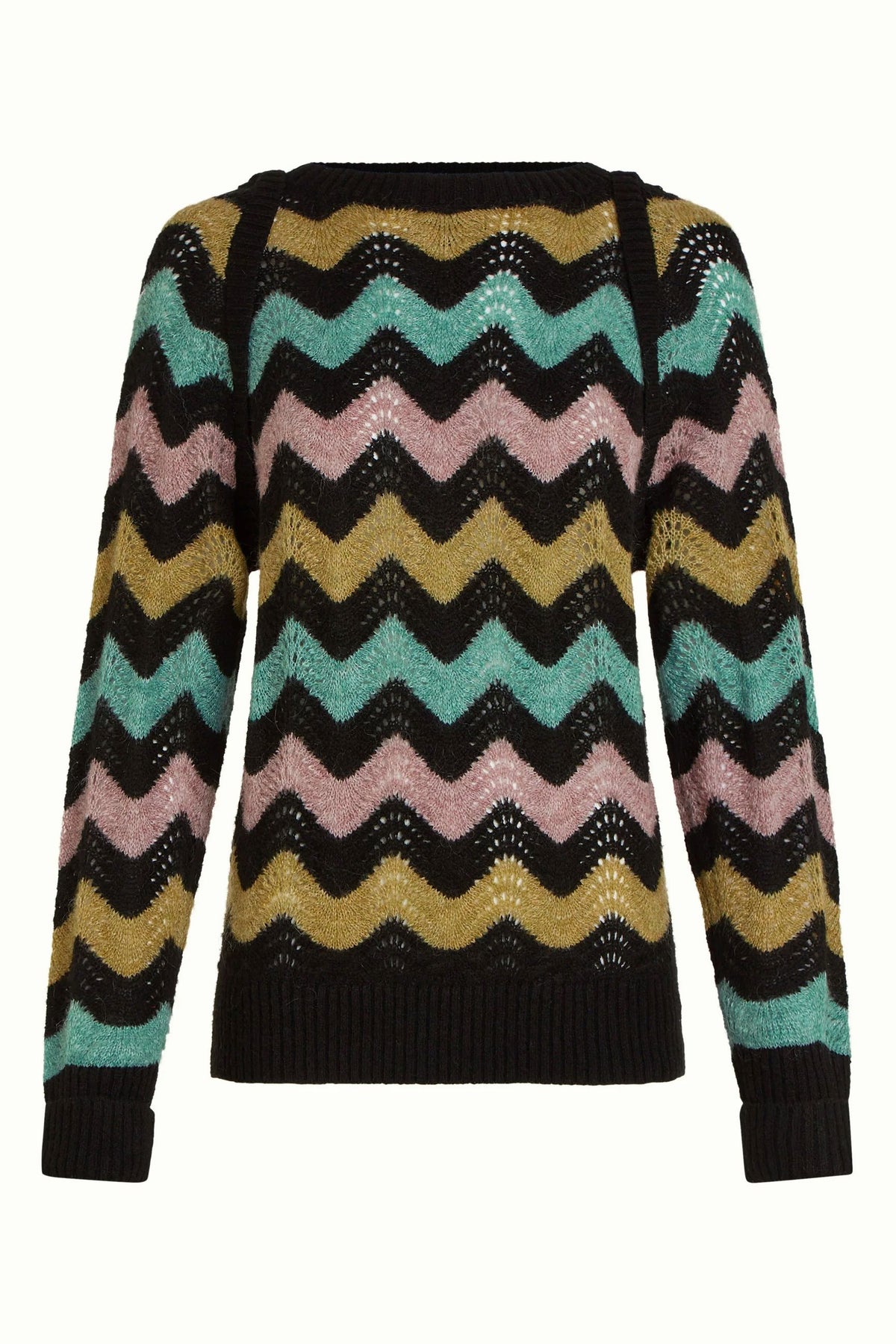 KING LOUIE Aurelia Top Botany - Black Jumpers + Knitwear - Zabecca Living