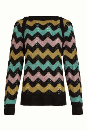 KING LOUIE Aurelia Top Botany - Black Jumpers + Knitwear - Zabecca Living