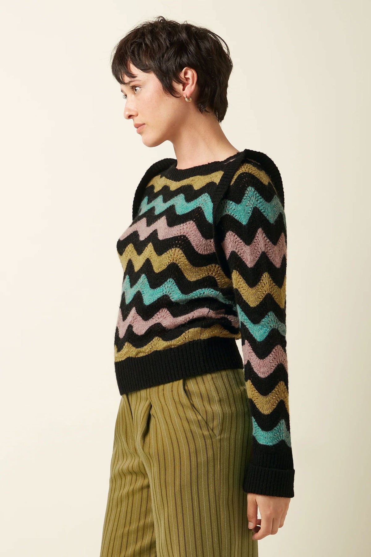 KING LOUIE Aurelia Top Botany - Black Jumpers + Knitwear - Zabecca Living