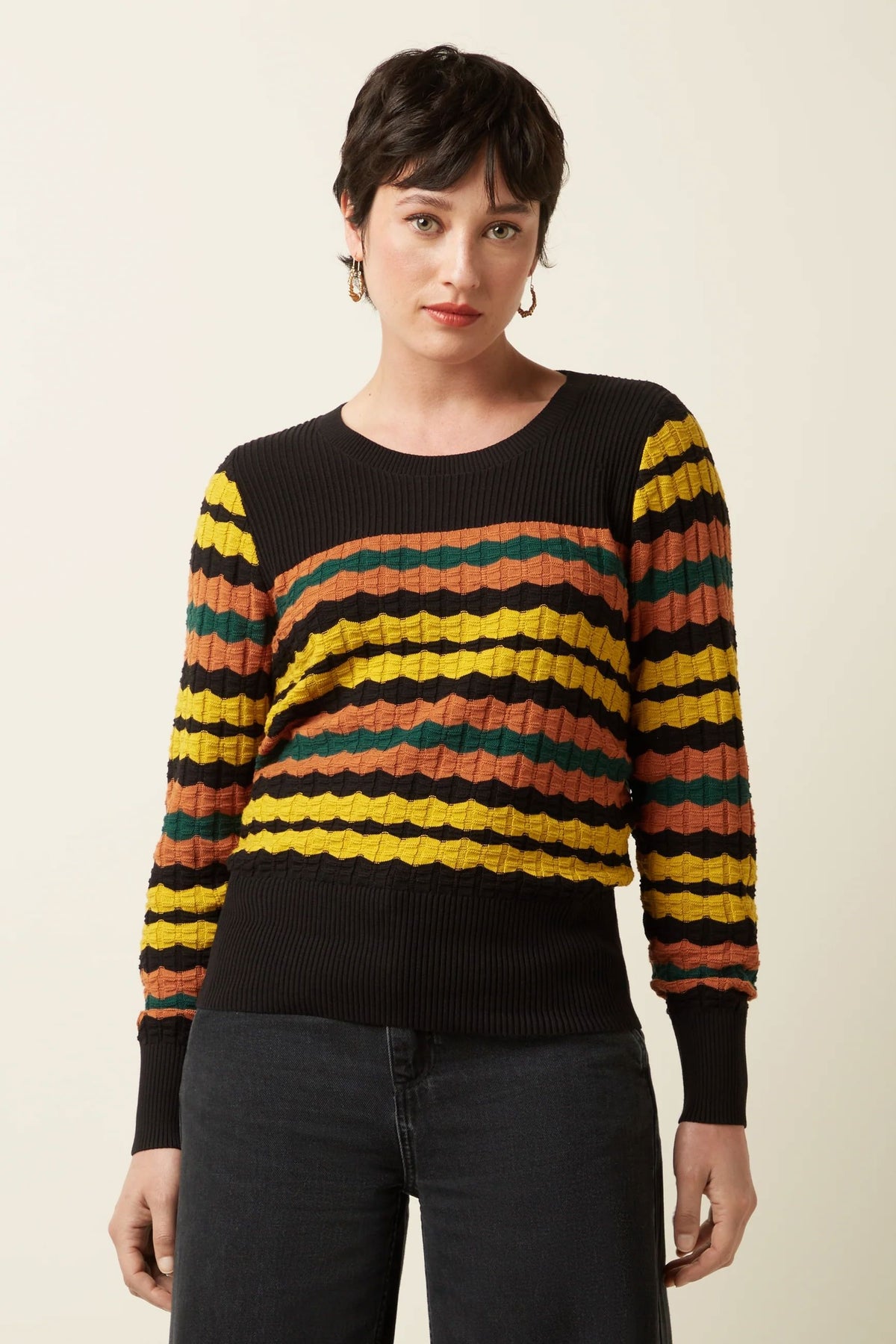 KING LOUIE Bella Top Royal - Black Jumpers + Knitwear - Zabecca Living