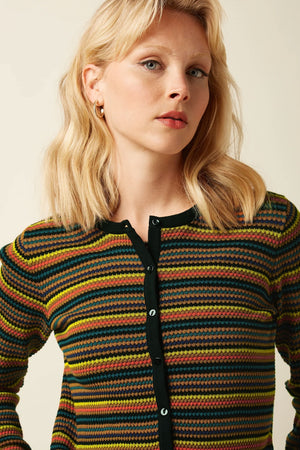 KING LOUIE Cardi Roundneck Marielle - Black CARDIGAN - Zabecca Living