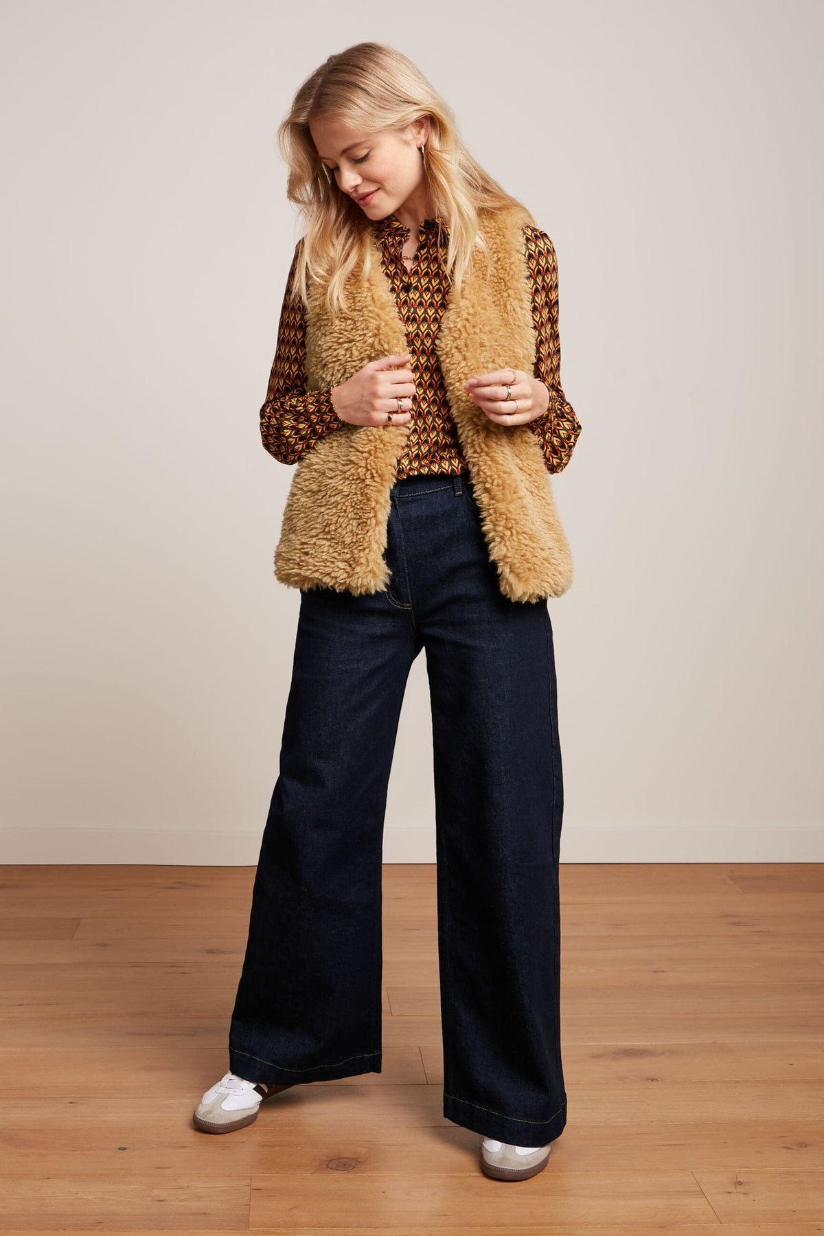 KING LOUIE Cilla Gilet Boheme - Biscotti Jacket - Zabecca Living