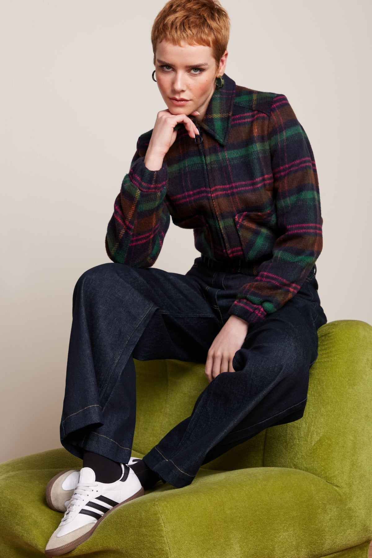 KING LOUIE Isla Jacket - Brit Check Jacket - Zabecca Living