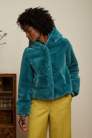 KING LOUIE Judy Coat Philly - Sea Blue Coat - Zabecca Living