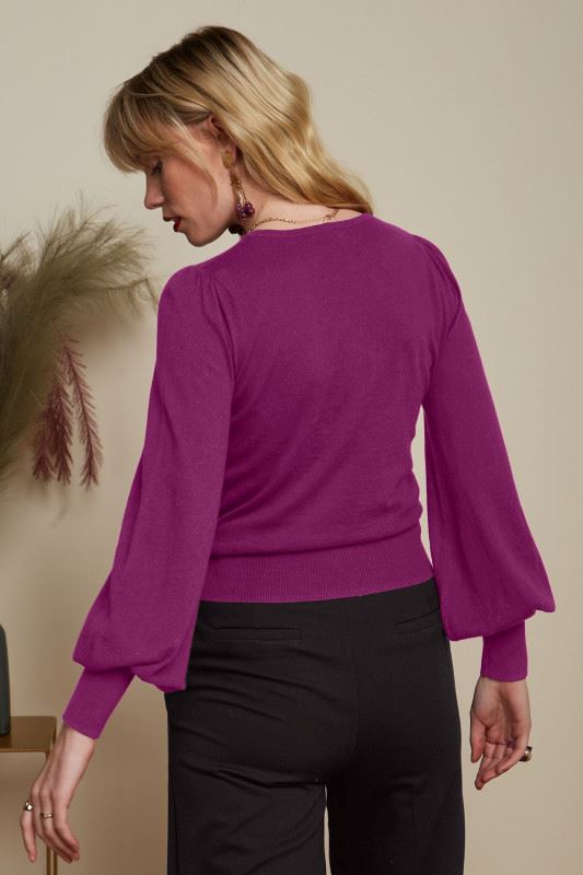 KING LOUIE Maya Top Cocoon - Vivid Purple Jumpers + Knitwear - Zabecca Living