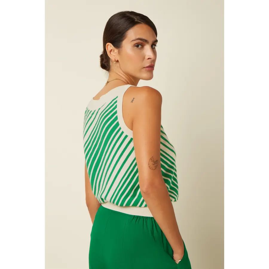 KING LOUIE Nicky Top Armada Very Green Jumpers + Knitwear - Zabecca Living