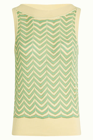 KING LOUIE Nicky Top Hoops - Cream vest - Zabecca Living