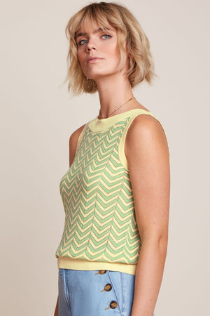 KING LOUIE Nicky Top Hoops - Cream vest - Zabecca Living