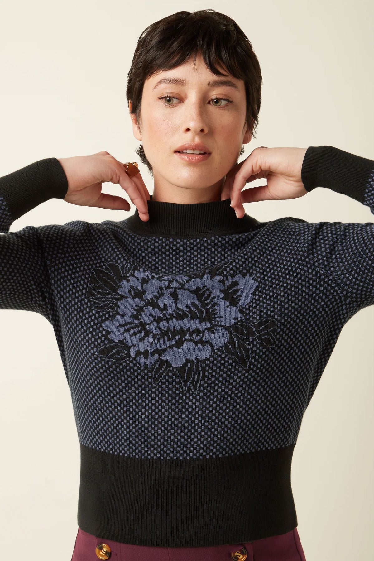 KING LOUIE Nilde Top Avery - Night Blue Jumpers + Knitwear - Zabecca Living