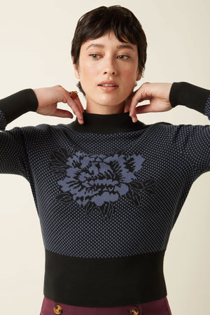 KING LOUIE Nilde Top Avery - Night Blue Jumpers + Knitwear - Zabecca Living