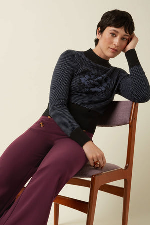 KING LOUIE Nilde Top Avery - Night Blue Jumpers + Knitwear - Zabecca Living