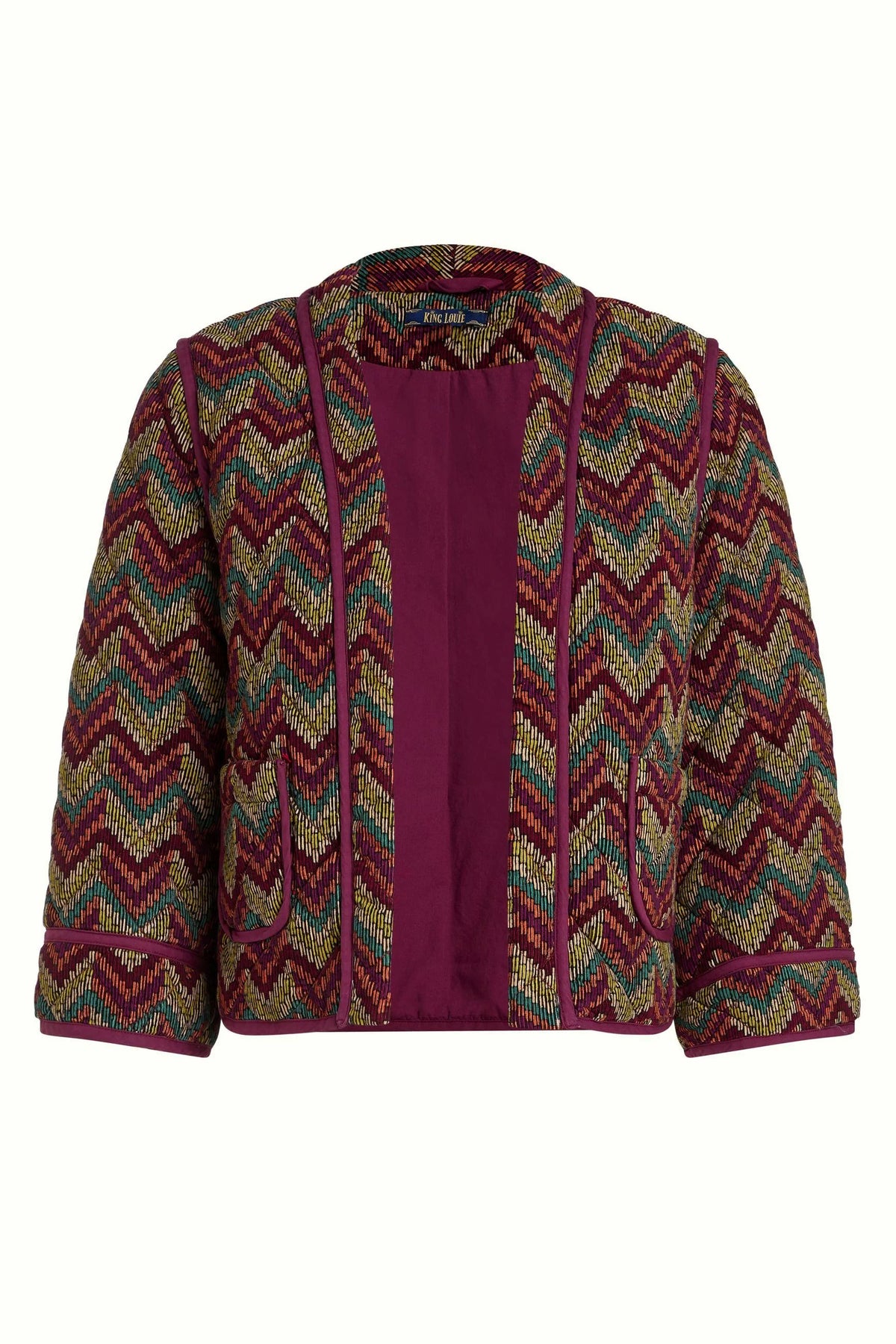 KING LOUIE Noor Jacket Farley - Cabernet Red Jacket - Zabecca Living
