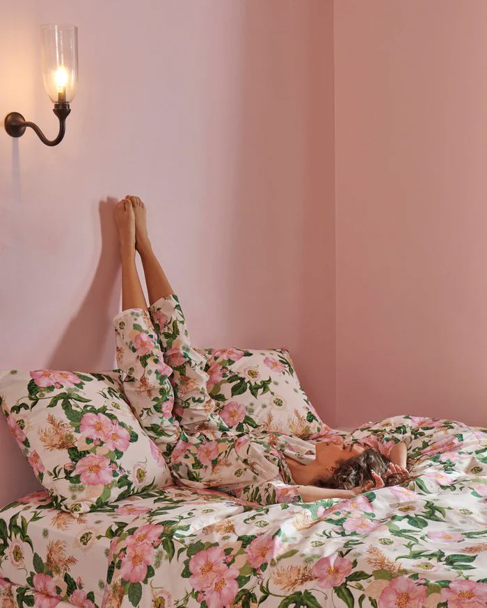 KIP &amp; CO Organic Cotton Long Sleeve Shirt &amp; Pant Pyjama Set - Sunday Stroll Sleepwear - Zabecca Living